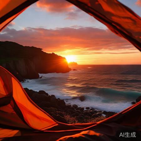 东极岛露营赏日出日落